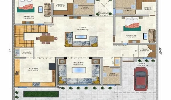 Prestige Pallava Gardens Floor Plan